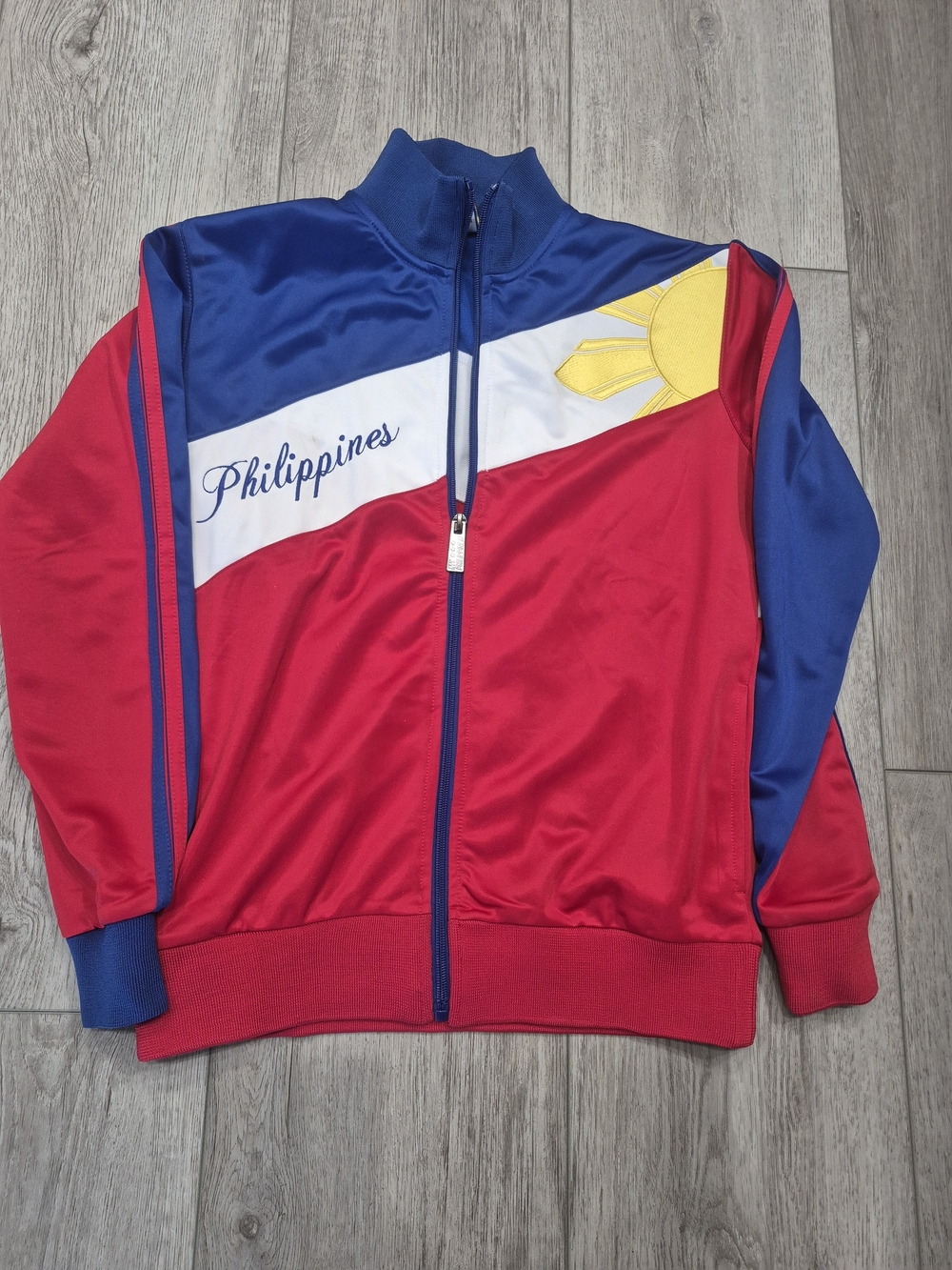 Vintage Philippines Red & Blue Track Jacket Sweater